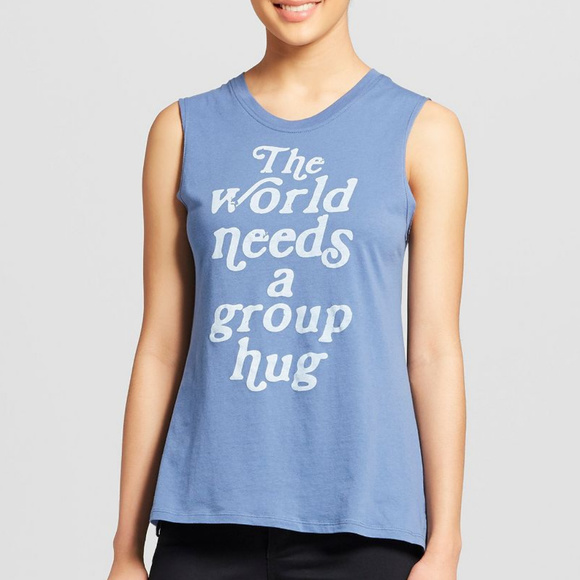 Zoe + Liv Tops - ZOE + LIV “The World Needs A Hug” Tank~NWOT!
